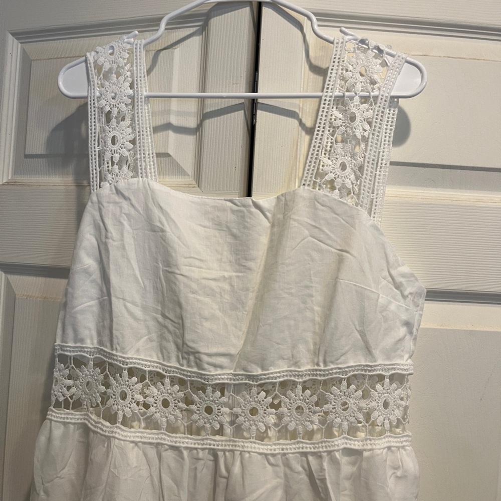 White cotton summer dress. Xl